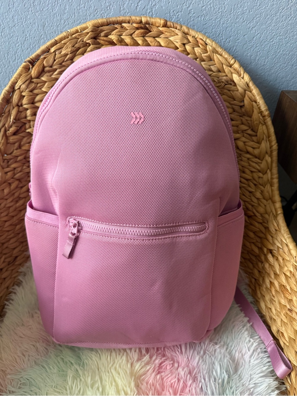 all in motion Pink Kids Backpack with Front Zip Pocket - Picture 2 of 8